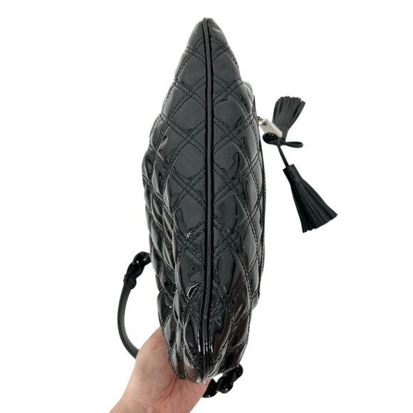 Marc Jacobs Stam Black Patent Leather Quilted Handbag - Picture 7 of 13